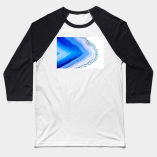 Super macro of blue agate mineral Baseball T-Shirt